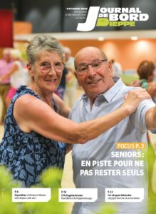 Première de couverture du magazine municipal de Dieppe : Jounal de Bord - Numéro d'octobre 2023