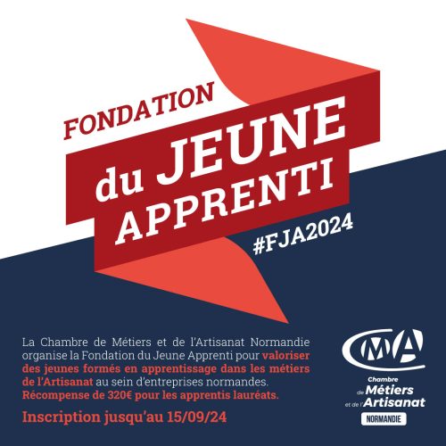 Affiche publicitaire de la fondation du jeune apprenti 2024