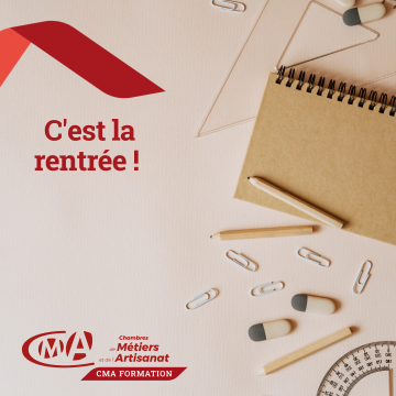 Visuel annonçant la rentrée du CFA - CMA Formation Normandie