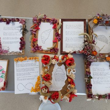 Cadres poèmes fleuris